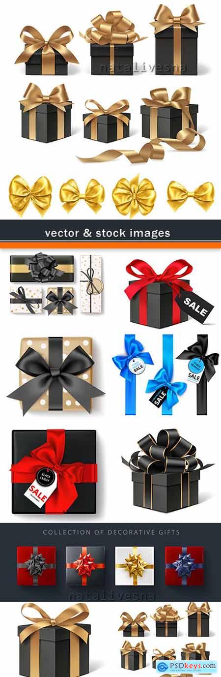 Gift box and dekoratichny color bow for a holiday