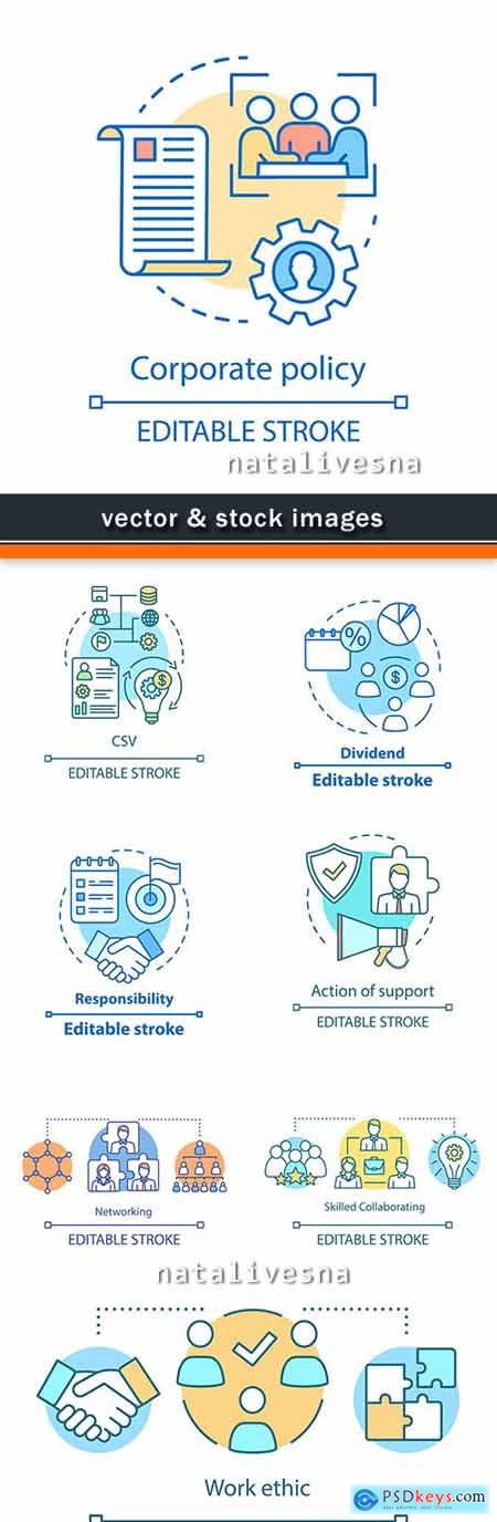 Corporate offer and social support vector elements