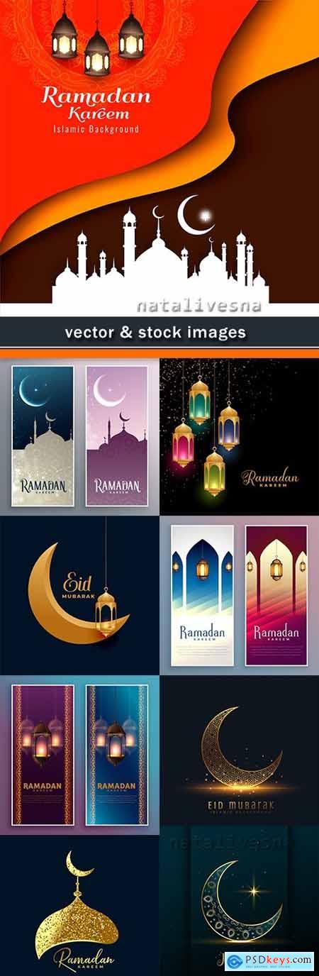 Ramadan Kareem Muslim culture collection illustrations 10