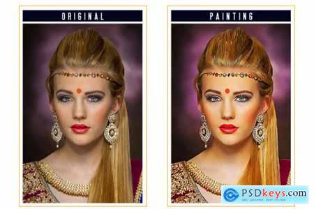 3 in 1 Vector Painting Photoshop Action Bundle