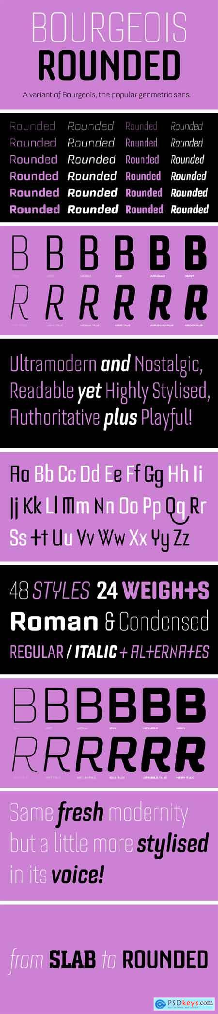 Bourgeois Rounded Font Family