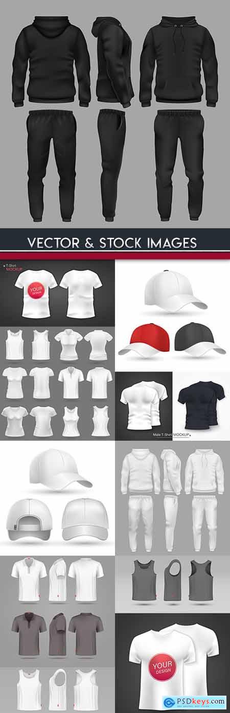 Sportswear cap and t-shirt design model