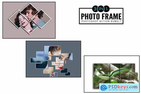 3 IN 1 Photo Frame Photoshop Actions Bundle