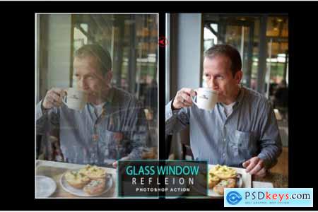 Glass Window Reflecion Photoshop Action