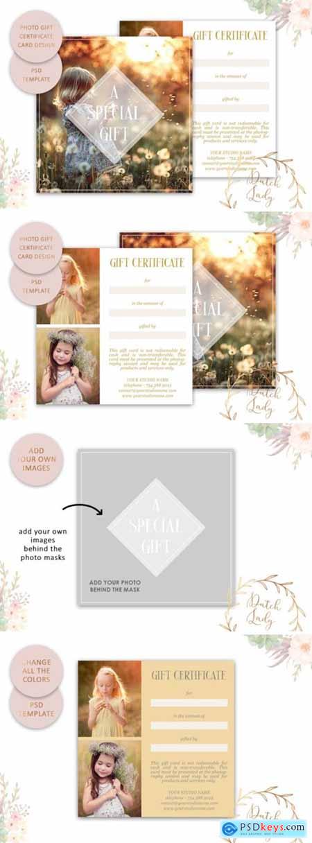 Photo Gift Card PSD Template 1512029