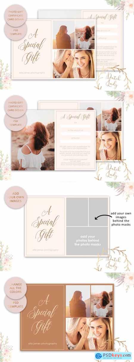 Photo Gift Card PSD Template 1512046