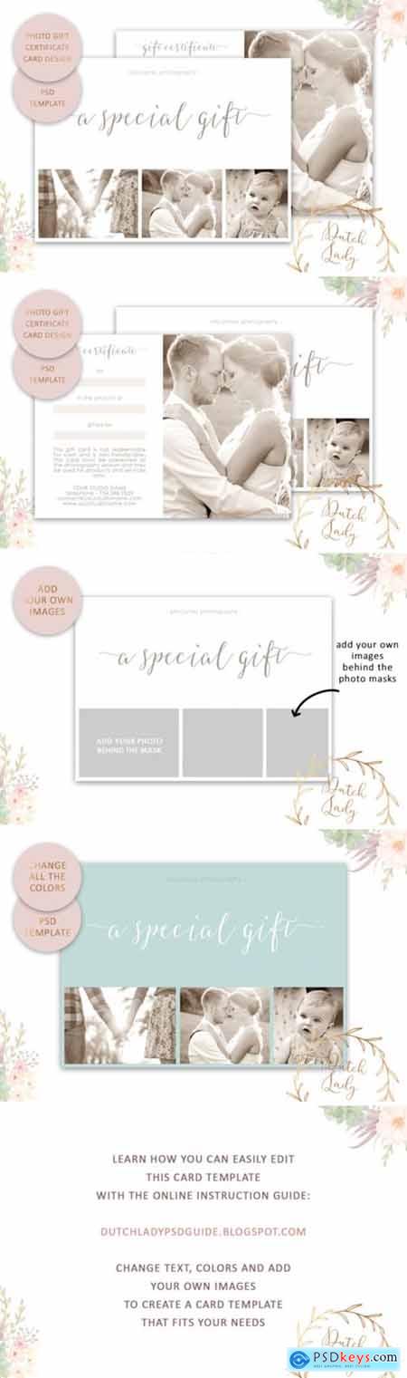 Photo Gift Card PSD Template 1511993