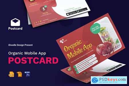 Organic Mobile App Postcard