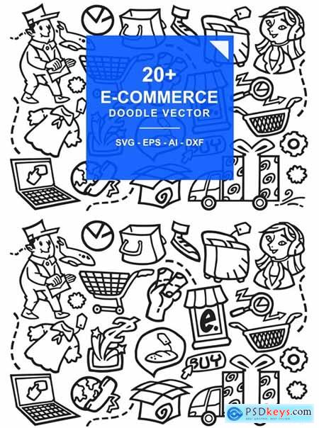 E-Commerce Online Store Doodles
