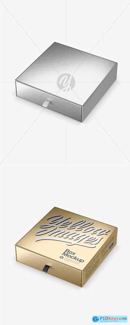 Metallic Paper Box Mockup 42680