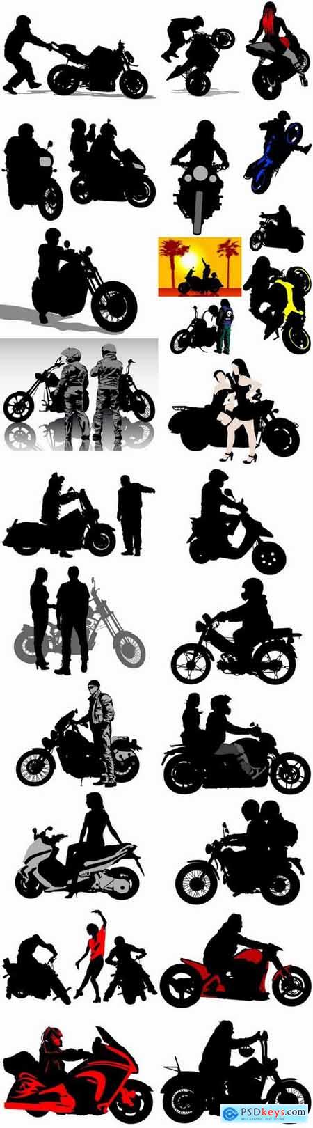Various types of motorcycles 25 Eps