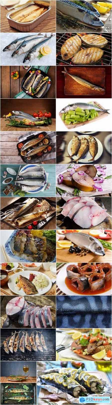 Mackerel smoked fish dish meal food 25 HQ Jpeg