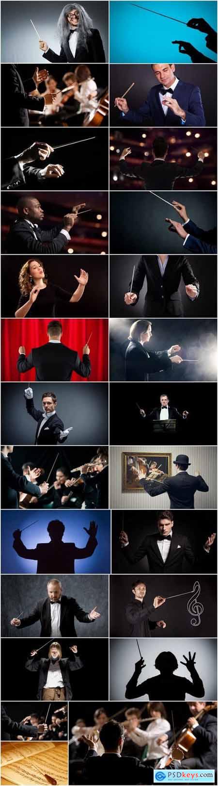 Conductor symphonic orchestra of opera house theater of 25 HQ Jpeg