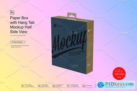 Paper Box with Hang Tab Mockup 3882462