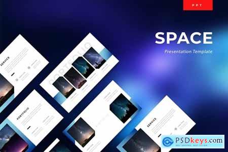 Space Blockchain Powerpoint, Keynote and Google Slides Templates
