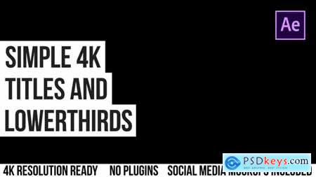 Videohive Simple 4K Titles And Lowerthirds