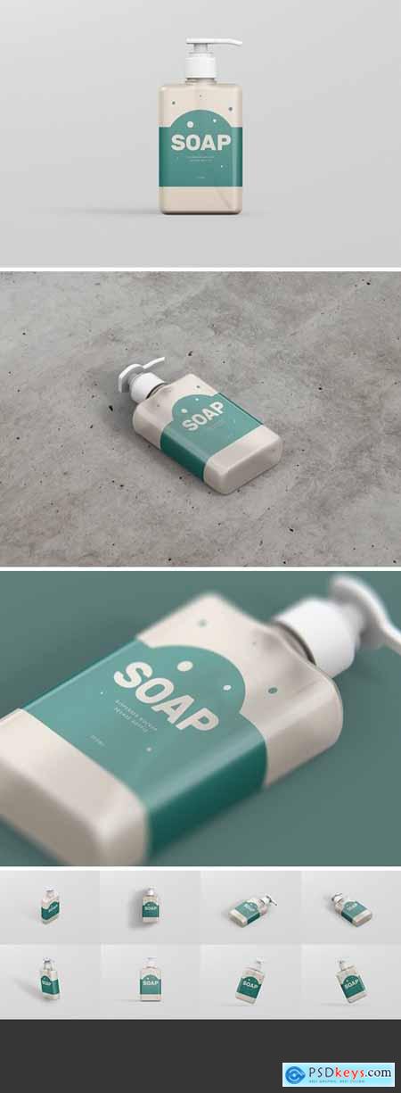 Soap Dispenser Mockup Rectangle