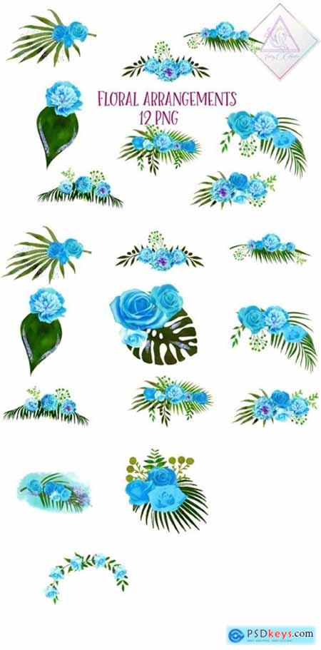 Blue Floral Arrangements 1508631
