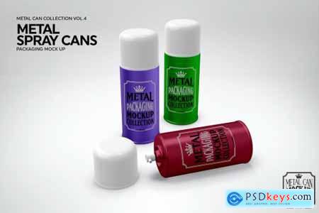 Metal Spray Cans Packaging Mockup 3884310