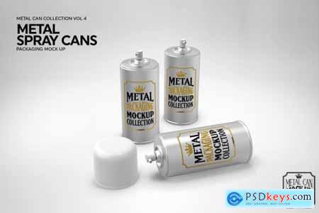 Metal Spray Cans Packaging Mockup 3884310