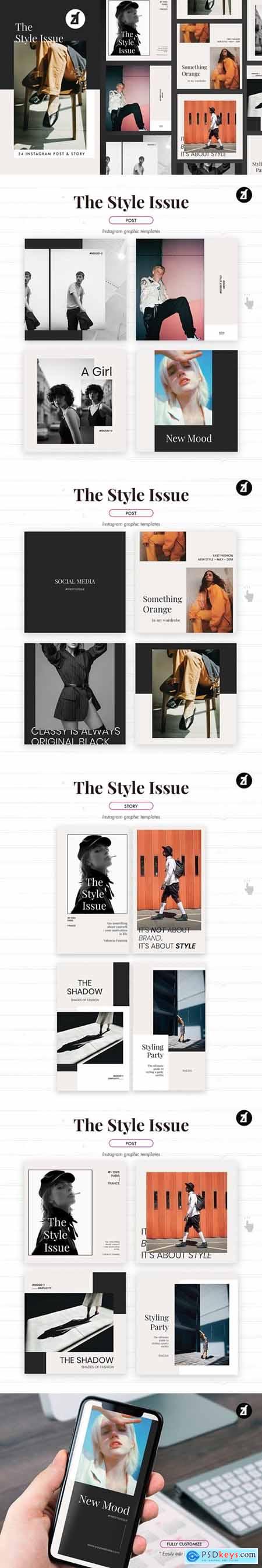 The style issue social media graphic templates