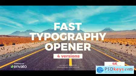 Videohive Fast Typograhy Opener 19974810
