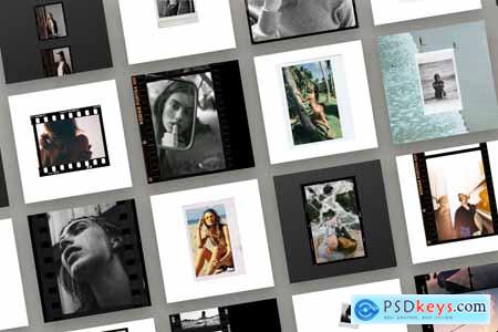 100 Film Frames & Instant Templates 3848678