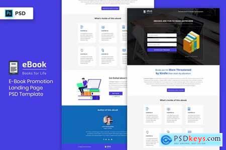Ebook - Landing Page PSD Template