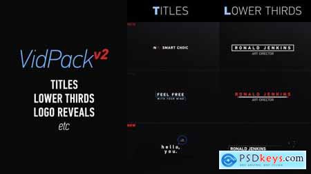 Videohive VidPack v2 Titles, Lower Thirds, Logo Reveals etc