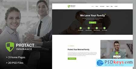 Protact Insurance Agency & Business PSD Template