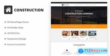Construction - Construction & Building Business PSD Template