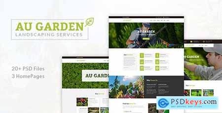 Au Garden - Landscaping & Gardening PSD Template