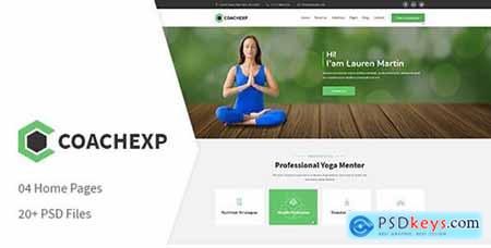 Coachexp - Coach Yoga and Mentor PSD Template
