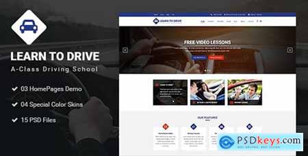 Driver - Learn to Drive, Driving School, Driving Lessons, Business & Services PSD Template