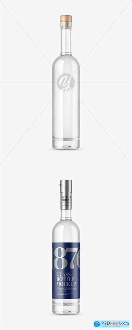 Clear Glass Vodka Bottle Mockup 45172