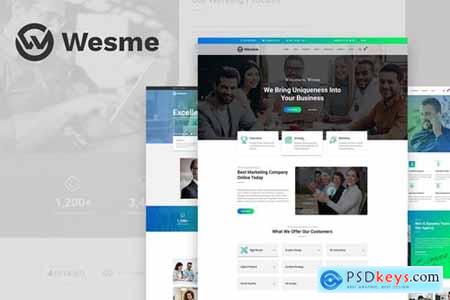 Wesme Consulting Services & Corporate PSD Template 23832525