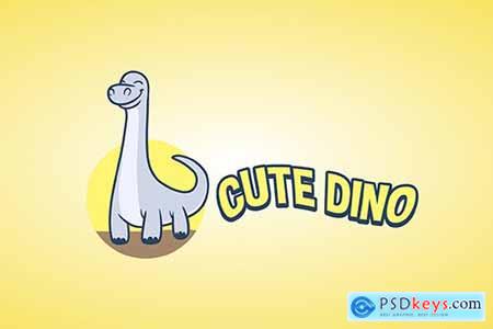 Cute Dino - Brontosaurus Mascot Logo
