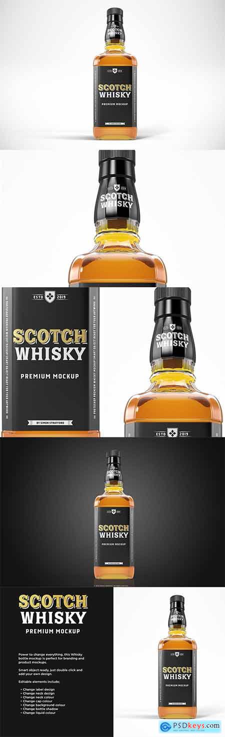 Scotch Whisky Bottle Mockup