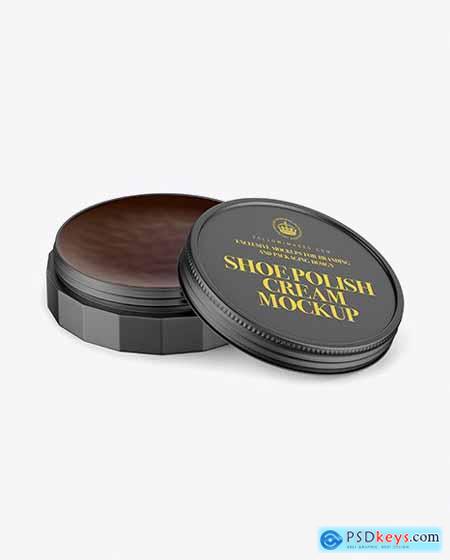 Matte Shoe Polish Cream Jar Mockup 45816