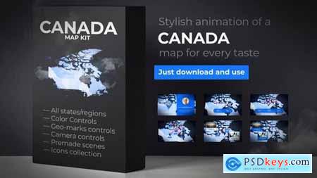Videohive Canada Map - Canadian Map Kit