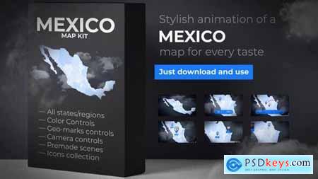Videohive Mexico Map - United Mexican States Map Kit