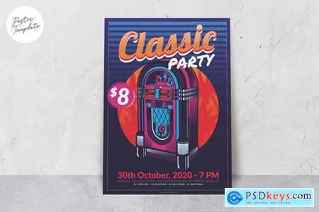 Retro Music Party Poster Template