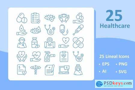 25 Healthcare Icons ( Line )