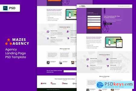 Agency - Landing Page PSD Template