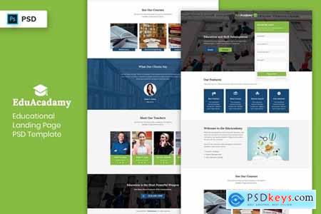Educational - Landing Page PSD Template-04
