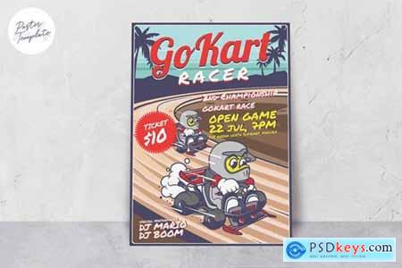 Go Kart Racing Poster Template