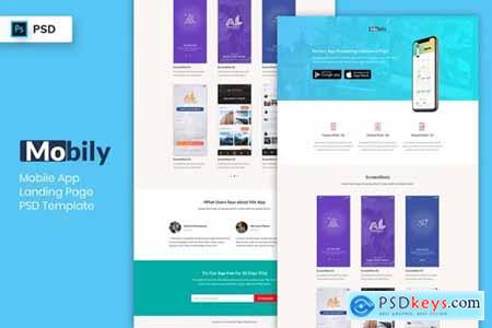 Mobile App - Landing Page PSD Template-06
