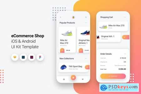 eCommerce Shop App iOS & Android UI Kit Template