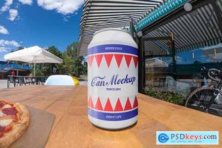 Outdoor Drink Can Mockup