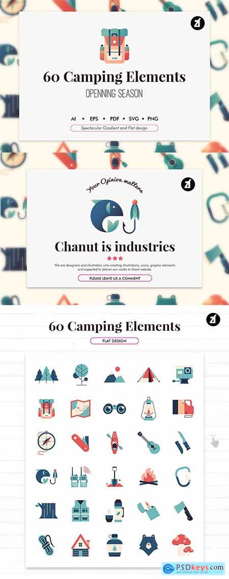 60 Camping elements